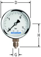 Manometer mit Radialanschl. - zu Druckreduzierventile