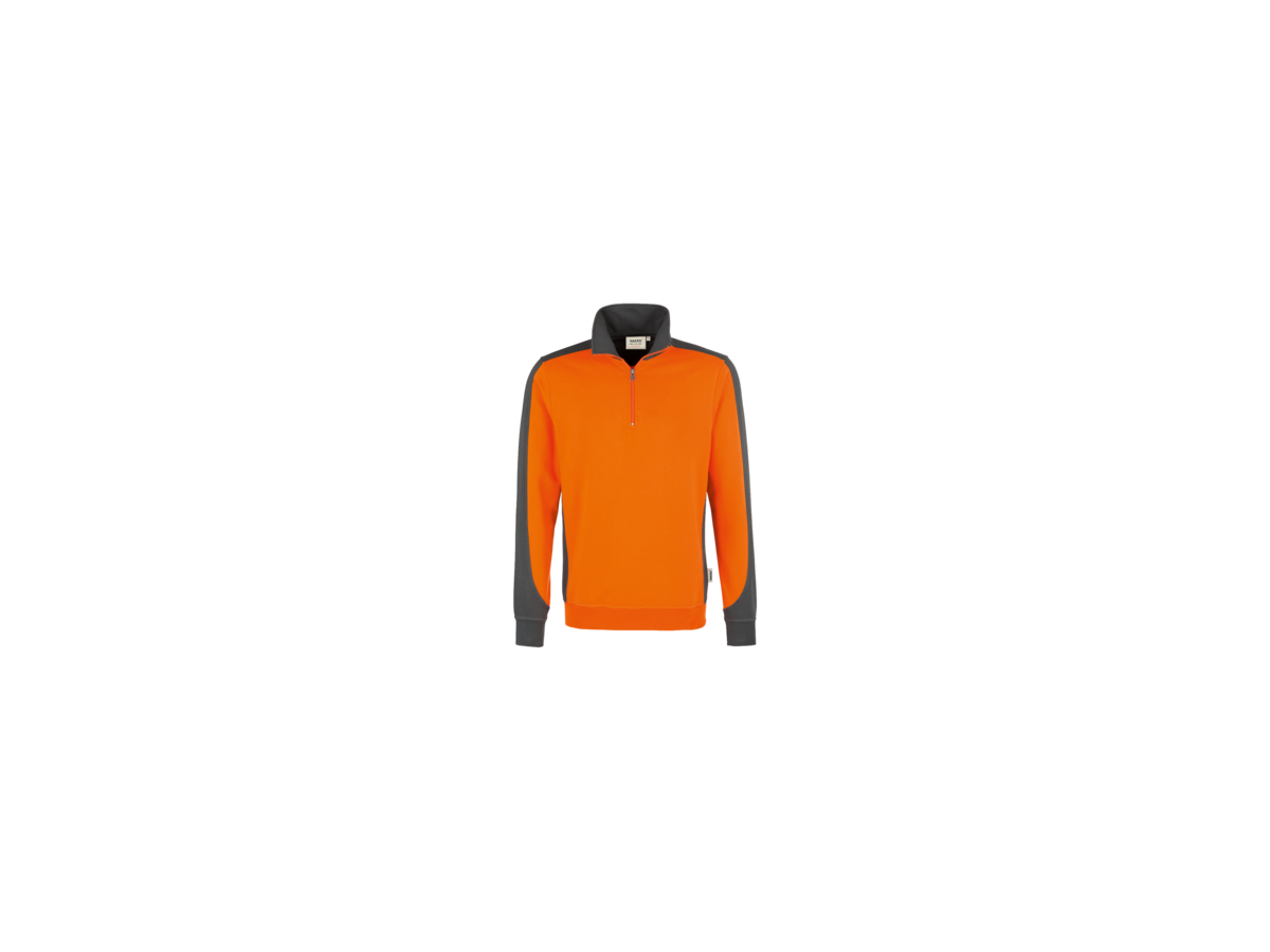 Zip-Sweatsh. Contr. Perf. S orange/anth. - 50% Baumwolle, 50% Polyester, 300 g/m²