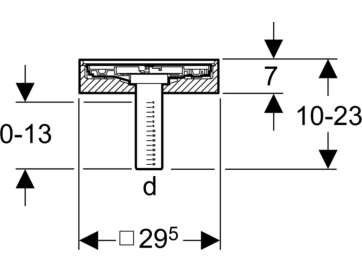 Geberit Pluvia-Grundelement, 56