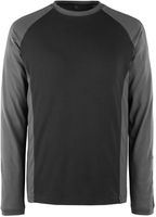 Bielefeld T-Shirt langarm, Gr. 2XL - schwarz/dunkelanthrazit, 60% CO/40% PES