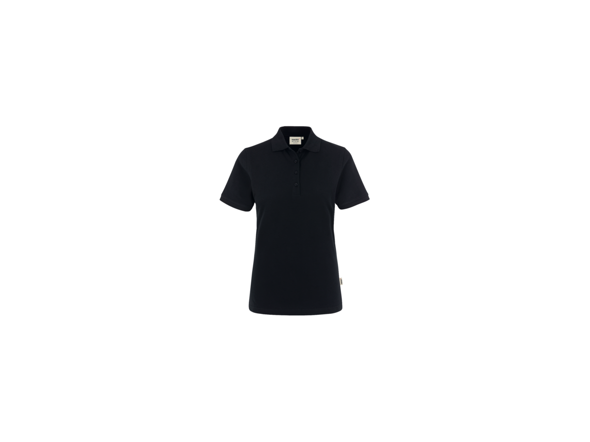 Damen-Poloshirt Classic Gr. L, schwarz - 100% Baumwolle, 200 g/m²