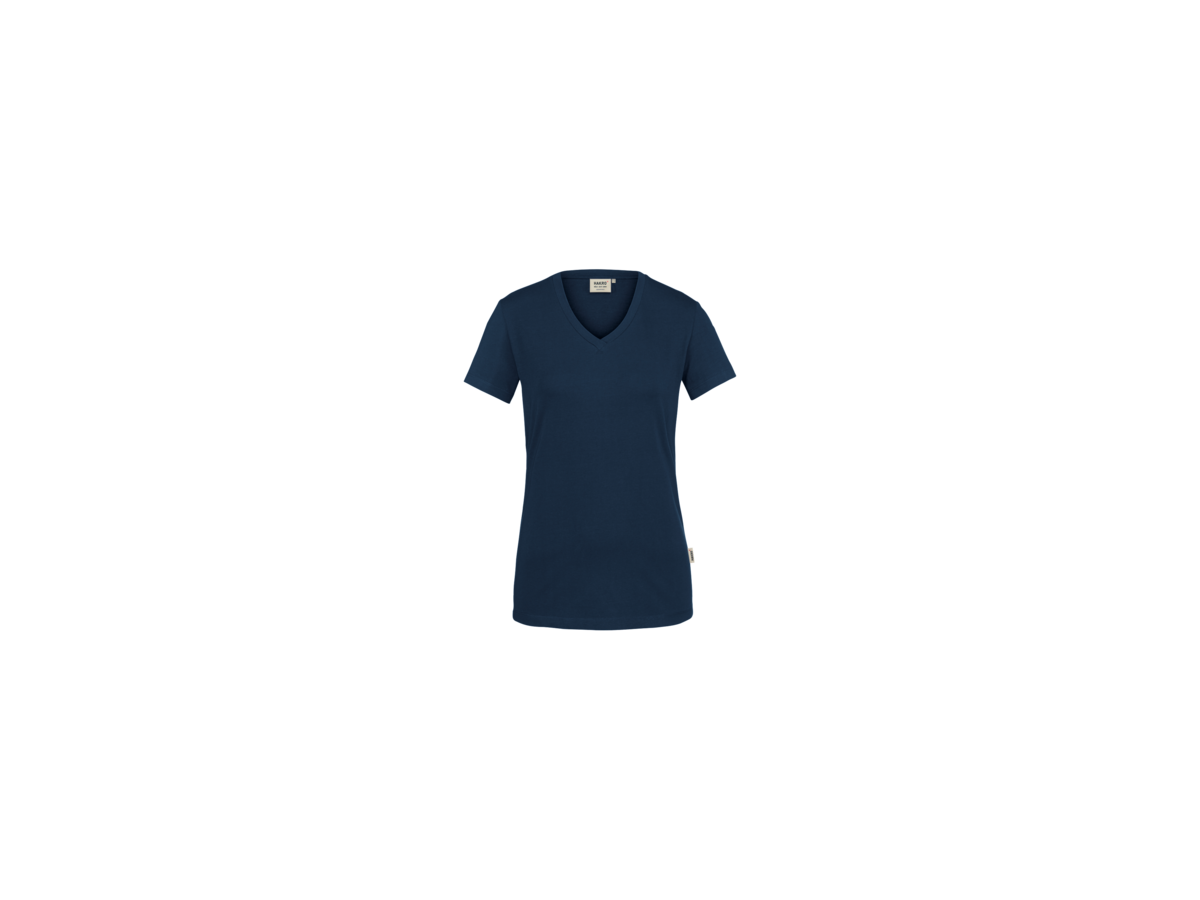 Damen-V-Shirt Stretch Gr. XL, tinte - 95% Baumwolle, 5% Elasthan, 170 g/m²