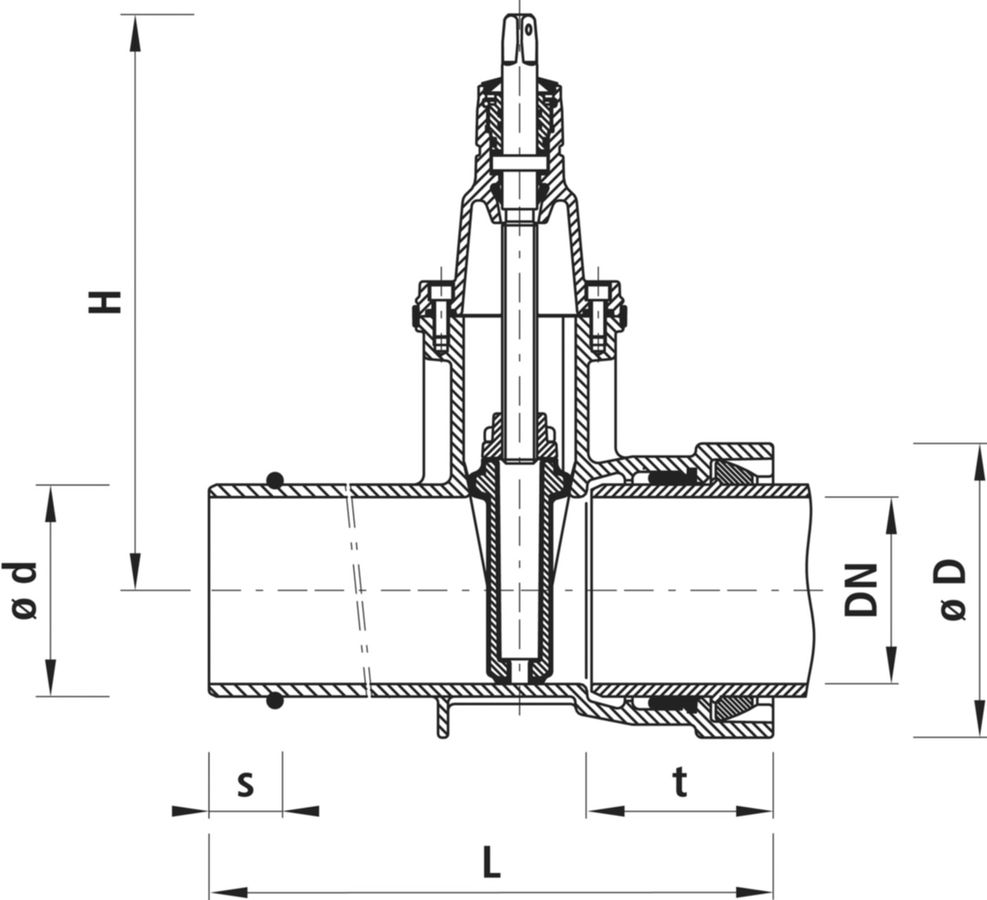 Spitzend-/Steckmuffen-Schieber BLS - 4029