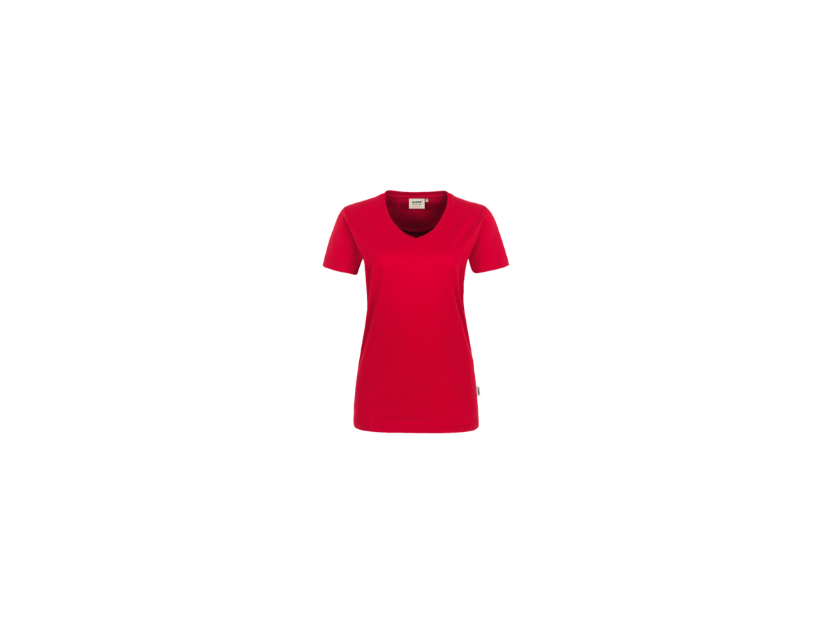 Damen-V-Shirt Performance Gr. 2XL, rot - 50% Baumwolle, 50% Polyester, 160 g/m²