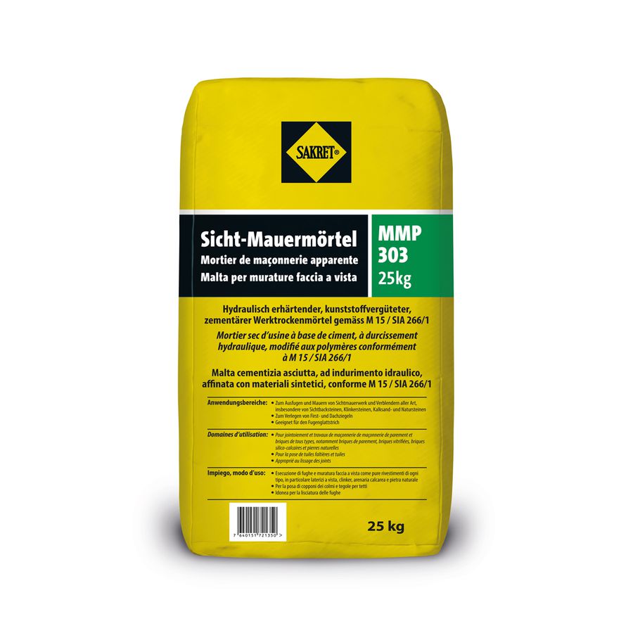 Sakret Sicht-Mauermörtel MM P 0-3 - 25 kg/Sack