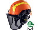 UVEX pheos forestry Schutzhelm orange - mit Metallvisier und Gehörschutz