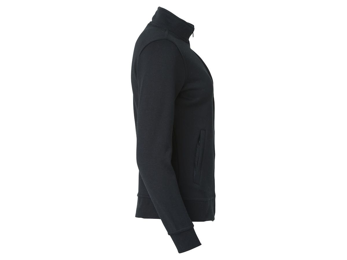 CLIQUE Basic Cardigan Sweatjacke Gr. L - schwarz, 65% PES / 35% CO, 280 g/m²