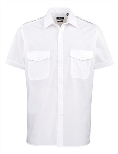 Pilot Shirt Shortsleeve - 65% PES / 35% CO, 105 g/m2
