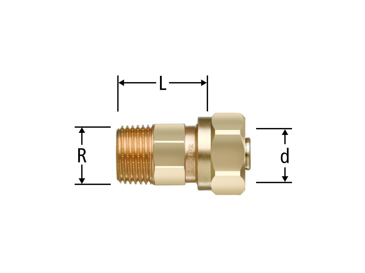 Optiflex Uebergang a-Gew.   3/4"x 20