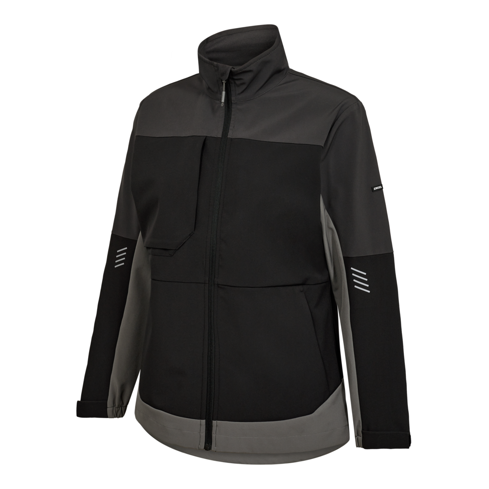ENTIRE Damen Softshelljacke Gr. S - Schwarz/Anthrazit Grau