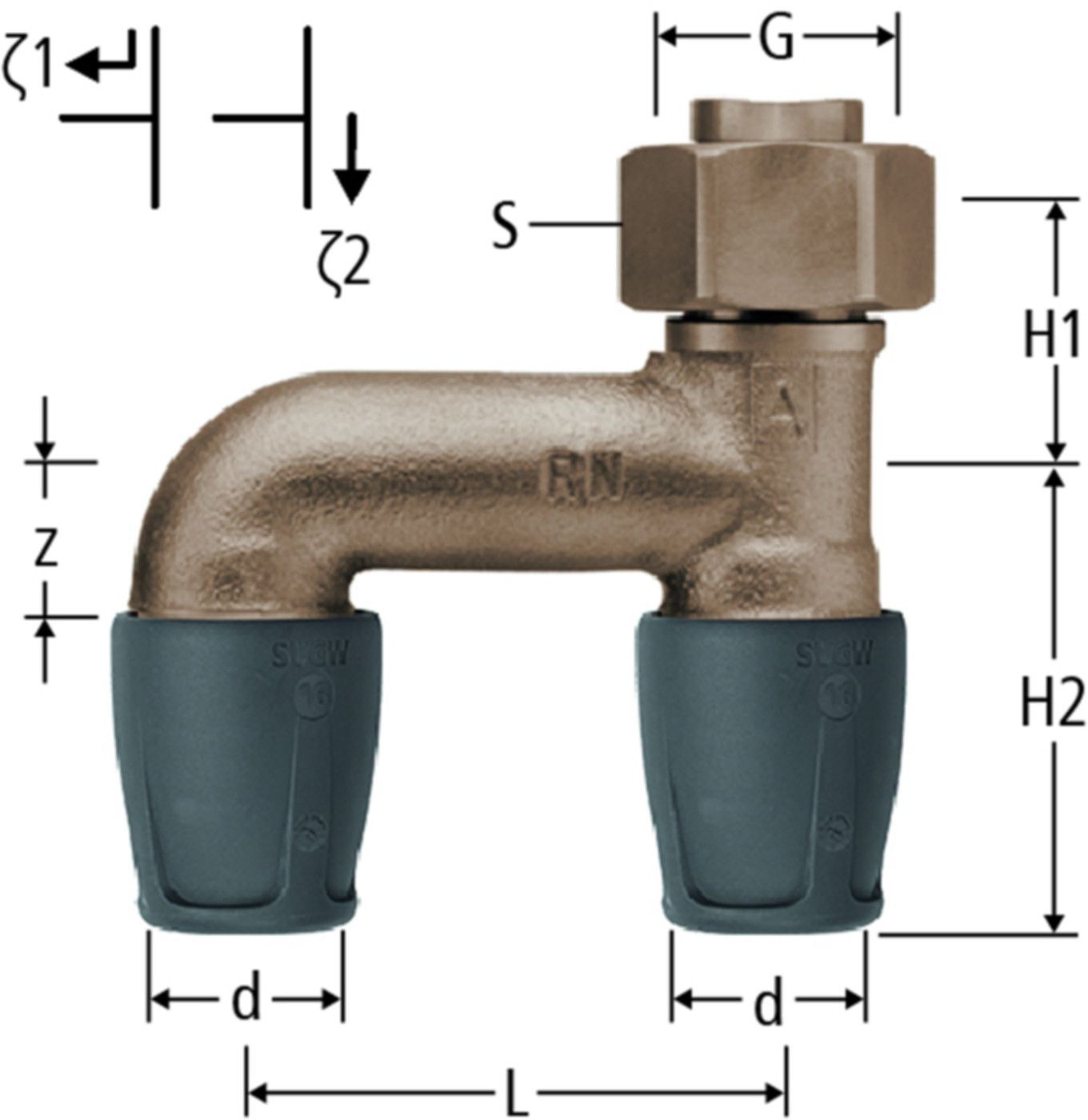 Optiflex-Profix Verteilstück m.l.Mutter