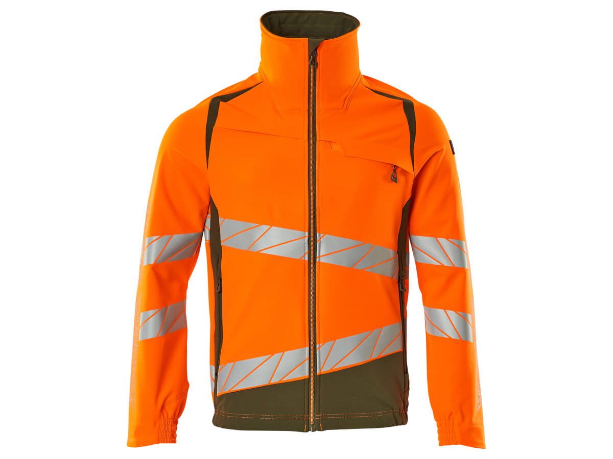 Jacke ultimate Stretch, Gr. 5XL - hi-vis orange/moosgrün