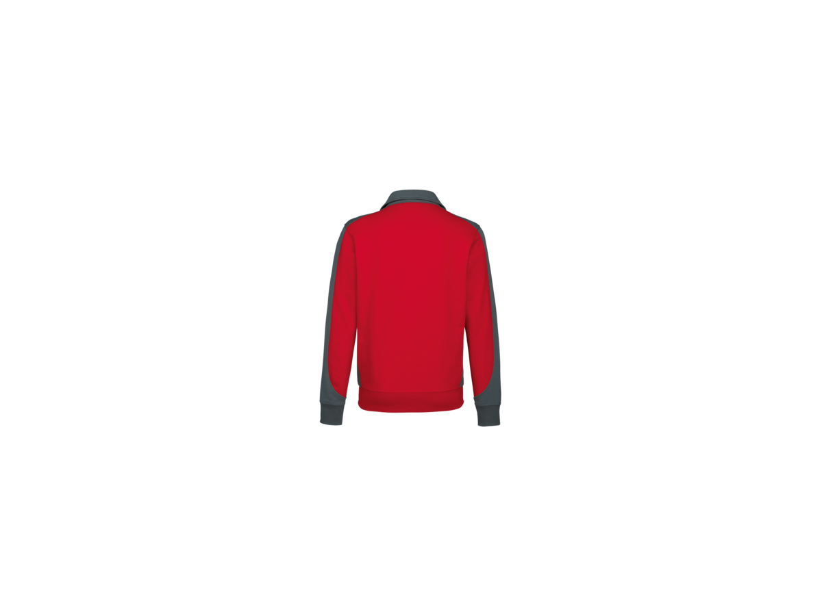 Sweatjacke Contrast Perf. 5XL rot/anth. - 50% Baumwolle, 50% Polyester, 300 g/m²