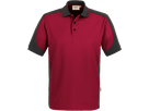 Poloshirt Contrast Perf. L weinrot/anth. - 50% Baumwolle, 50% Polyester, 200 g/m²