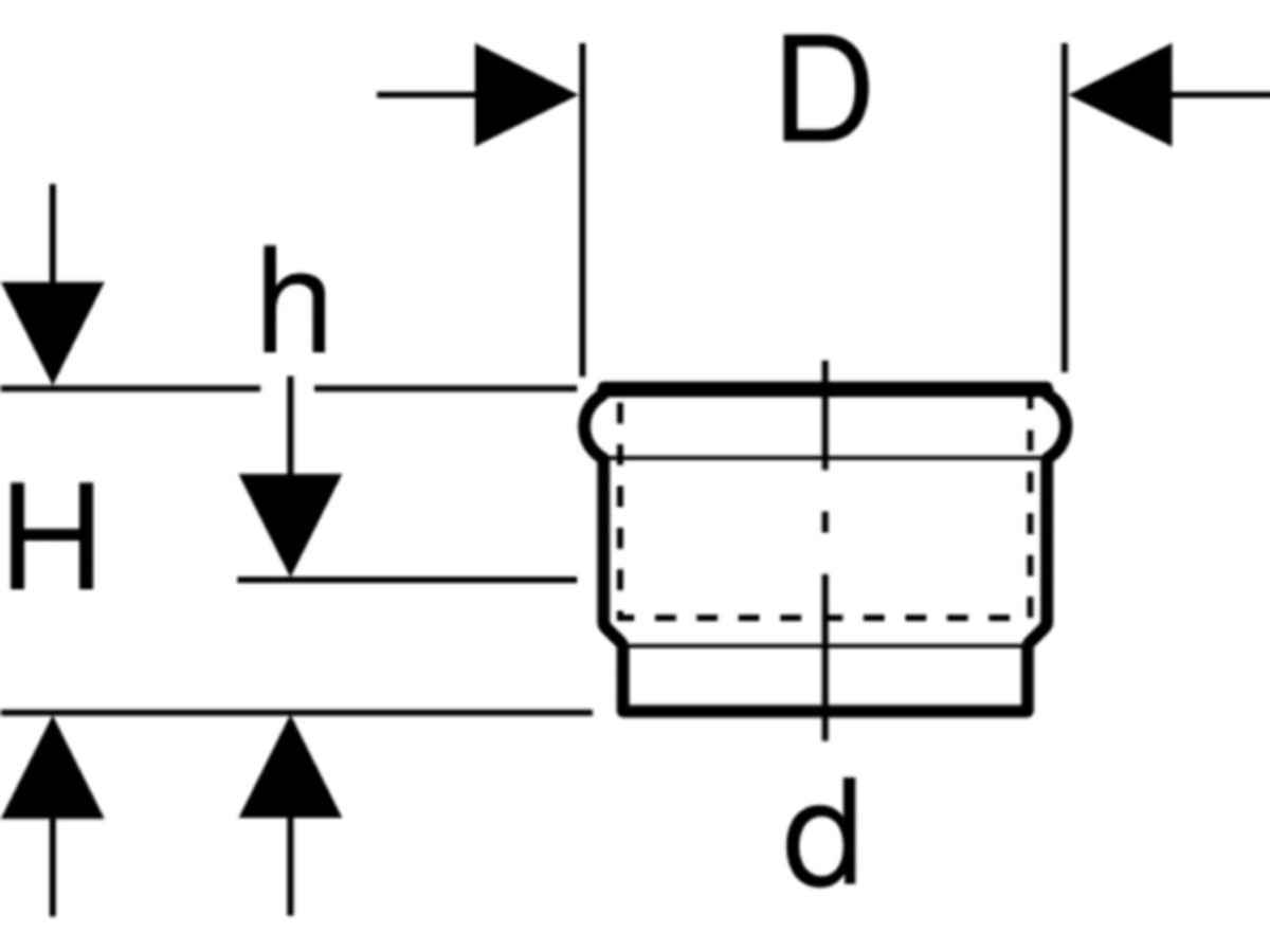 Geberit Steckmuffe 56 mit Dichtung