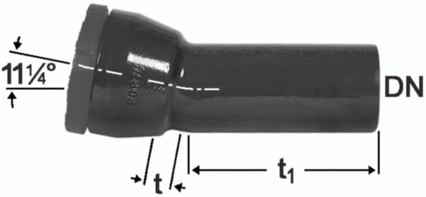 HD Bogen 11°, Schraubmuffe und Spitzende - Fig. 2325
