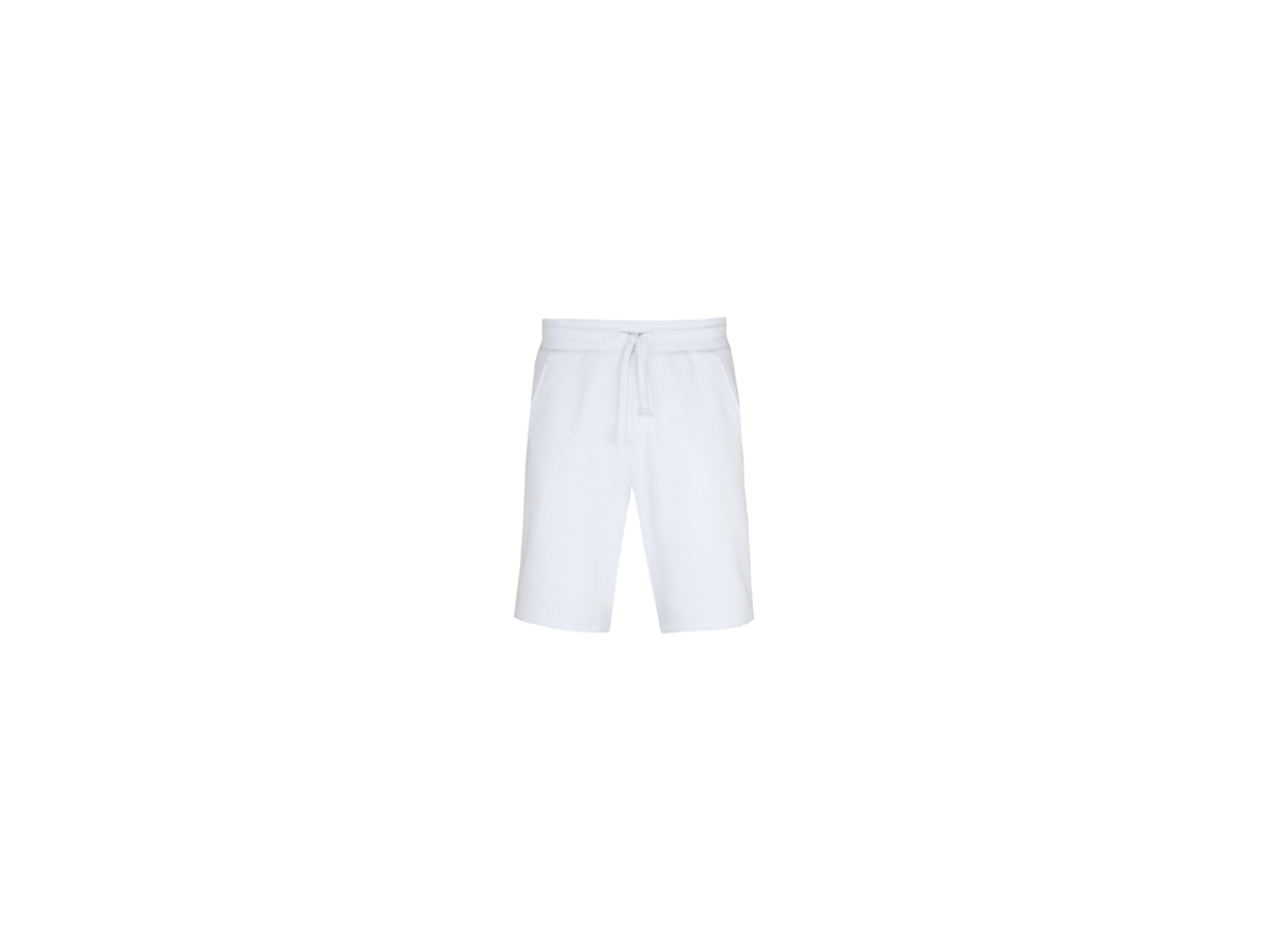 Joggingshorts Gr. S, weiss - 70% Baumwolle, 30% Polyester, 300 g/m²