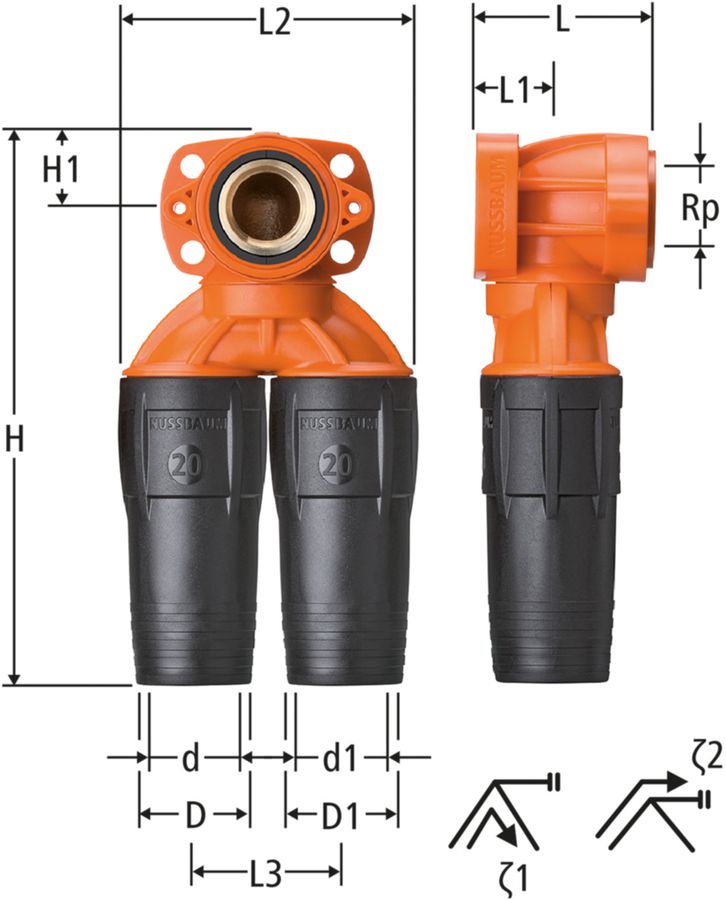 Optiflex-Flowpress-Doppeldose - für Mauerwerk und Vorwandinstallation