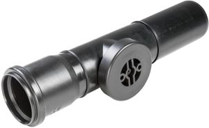 Putzstück HDPE gemufft, PE 80 - Verschlusskappe rund Ø 110, PE/PP SN 2-8