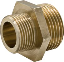 Doppelnippel flachdichtend reduziert - Messing