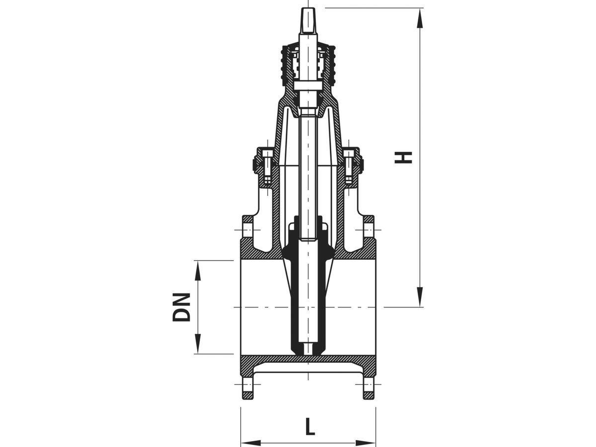 Flanschenschieber Hawle, PN 16