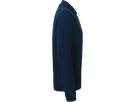 Longsleeve-Poloshirt Perf. Gr. M, tinte - 50% Baumwolle, 50% Polyester, 220 g/m²