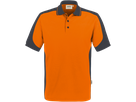 Poloshirt Contr. Perf. 5XL orange/anth. - 50% Baumwolle, 50% Polyester, 200 g/m²