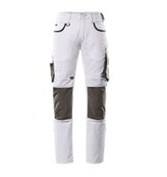 Lemberg Hose mit Knietasche, Gr. 76C46 - 50%Baumw./50%Poly, weiss/dunkelanthrazit