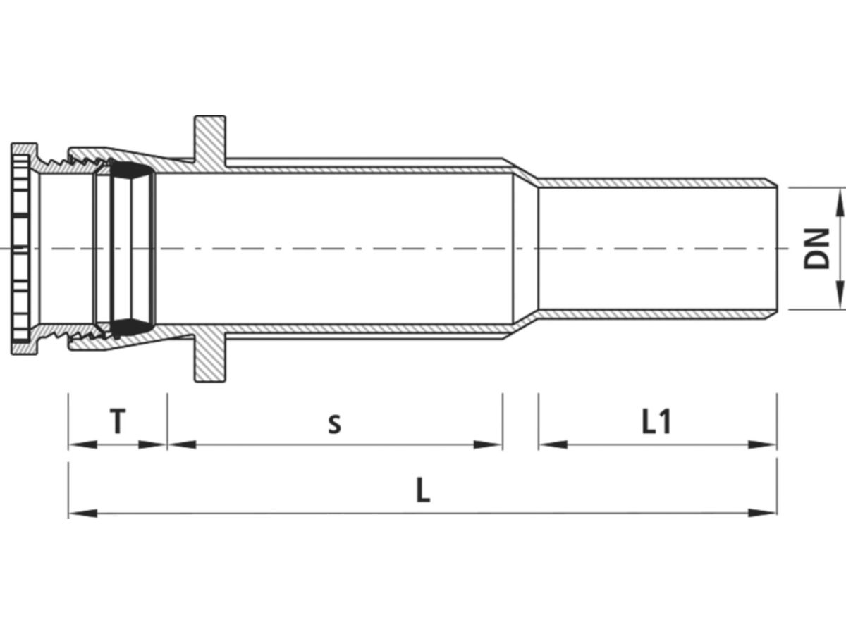 Einbauschlaufe mit Schraubmuffe Hawle