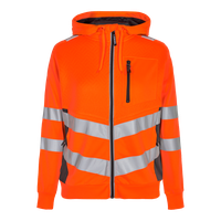 Safety Sweatcardigan Gr. L - Orange/Anthrazit Grau
