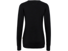 Damen-V-Pullover Prem.-Cotton XL schwarz - 100% Baumwolle