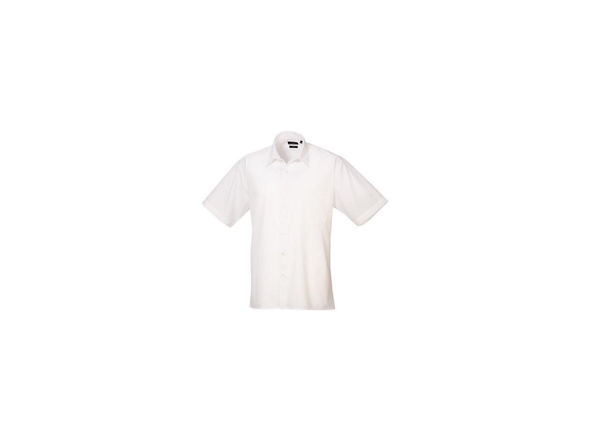 Poplin Short Sleeve Hemd, white - Premier Workwear Herren Gr. 42/L