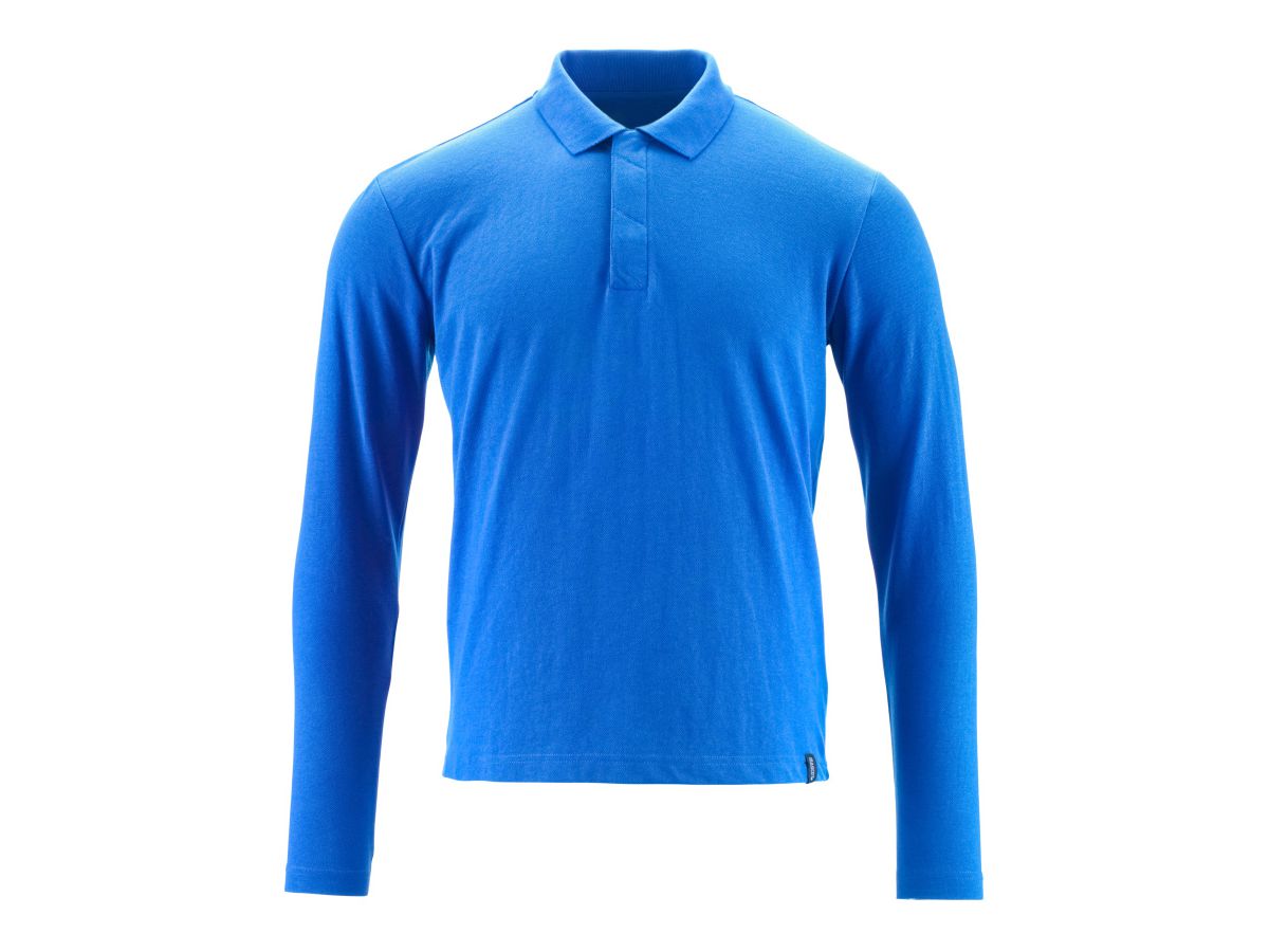 Polo-Shirt langarm, ProWash, Gr. L ONE - azurblau, 60% CO / 40% PES, 210 g/m2