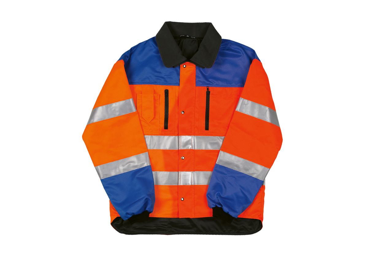 Warnschutz-Jacke leuchtorange/blau - PROFIWORK FEFLEX EN20471, Gr. M