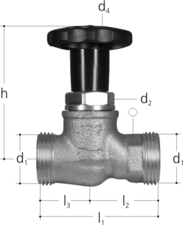 Sanipex Verteiler Absperrventil - Eingang + Ausgang Aussengewinde