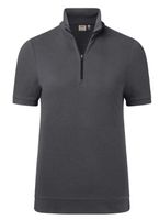 Poloshirt Mikralinar ZIP Piqué Gr. 2XL - karbongrau, aus 50% BW 50 PE