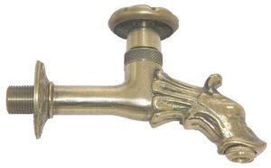 Auslaufhahnen ASTA AG 1/2" mit Rosette - Ausladung 140 mm Messing roh