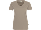 Damen-V-Shirt Performance Gr. M, khaki - 50% Baumwolle, 50% Polyester, 160 g/m²