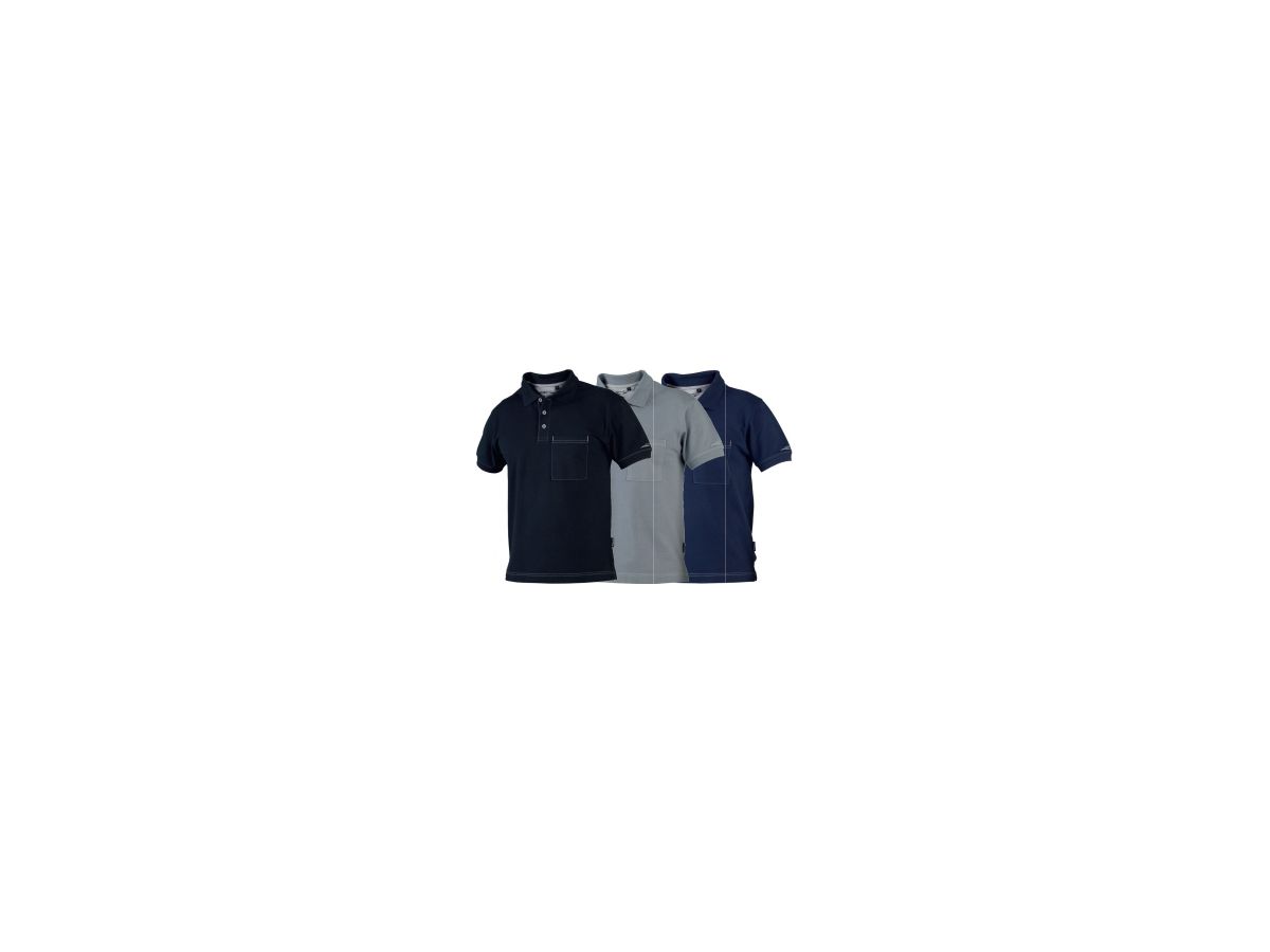 Polo-Shirt Basic schwarz Gr. XL - 100% Baumwolle, mit Knopfverschluss