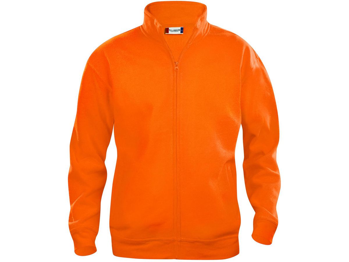 CLIQUE BASIC Caridgan orange Gr. M - 80% Polyest. 20% Baumw. 300 g/m2