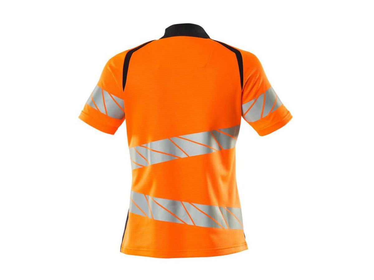 Polo-Shirt, Damenpassform, Gr. S ONE - hi-vis orange/schwarzblau, 50%PES/50%BW
