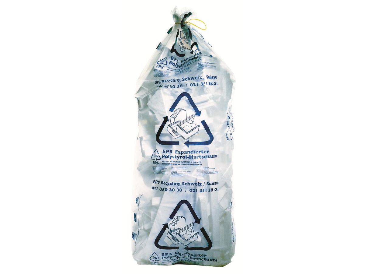 Recycling-Plastiksäcke für Polystyrol - Expandierte Hartschaumschalen