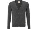 Cardigan Merino Wool XL anth-mel. - 100% Merinowolle