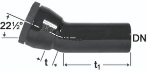 HD Bogen 22°, Schraubmuffe und Spitzende - Fig. 2324
