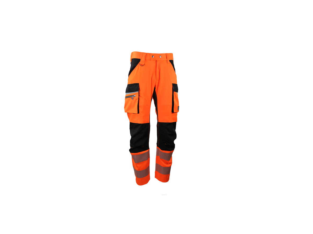 Warnschutzhose BORMIO SAFETY Gr. M - Etzel, HiVis orange/schwarz