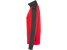 Zip-Sweatshirt Contr. Perf. L rot/anth. - 50% Baumwolle, 50% Polyester