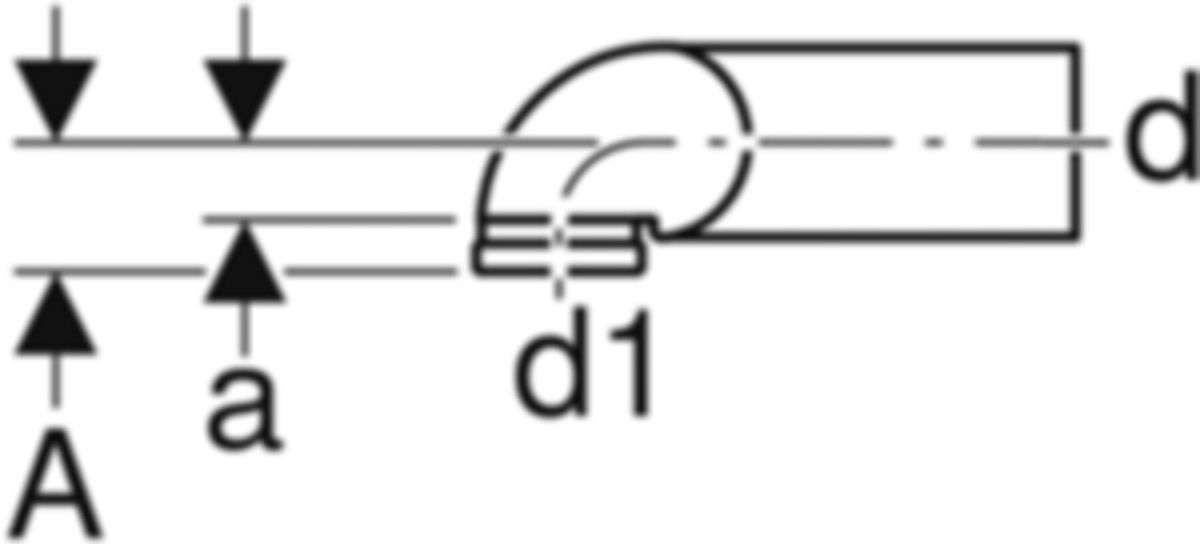 Geberit PE Wandklosett-Bogen 90° - links