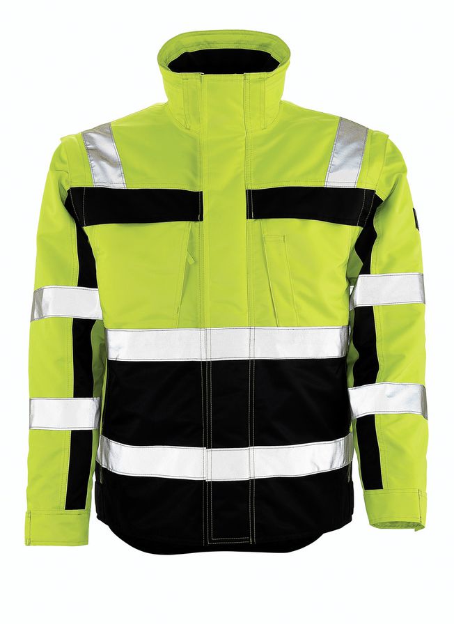 Loreto Pilotjacke fl-gelb/marine Gr. 3XL - 100% Polyester Fluoreszie. m. Reflexstr.