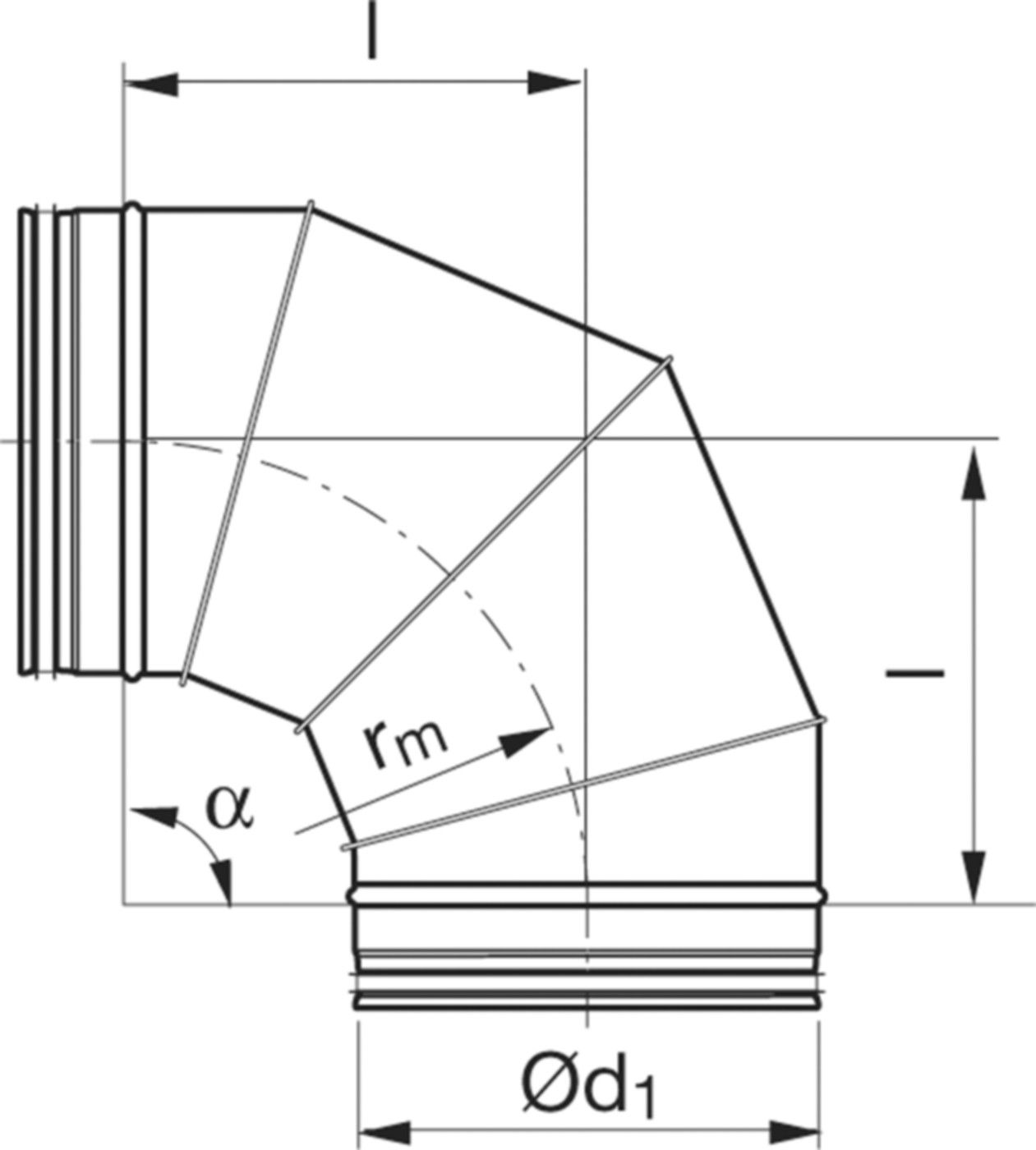 Segmentbogen 90° - BFU