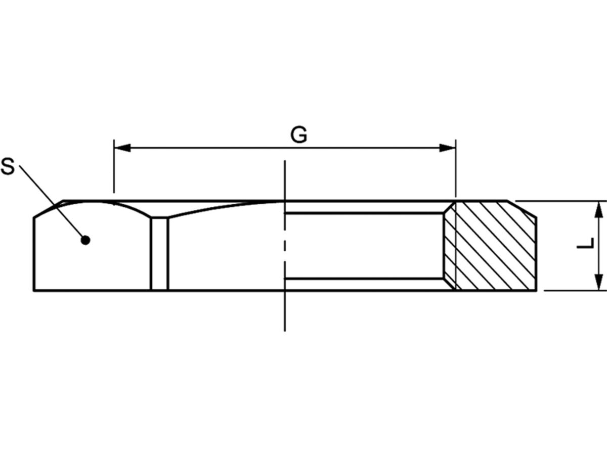 Kontermutter Messing